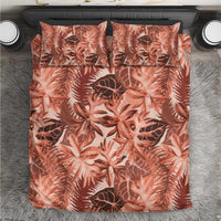 Hawaii Red Brown Tropical Leaves Bedding Set - Polynesian Pride