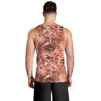 Hawaii Red Brown Tropical Leaves Men Tank Top LT01 - Polynesian Pride