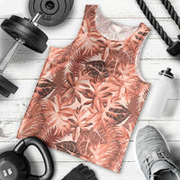 Hawaii Red Brown Tropical Leaves Men Tank Top LT01 - Polynesian Pride
