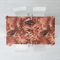 Hawaii Red Brown Tropical Leaves Tablecloth LT01 Brown - Polynesian Pride