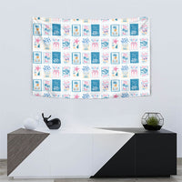 Hawaii Coastal Summer Postcard Tapestry