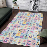 Aloha Summer Posters Grunge Textures Area Rug LT01 Multicolor - Polynesian Pride