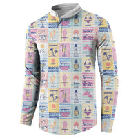 Aloha Summer Posters Grunge Textures Button Sweatshirt