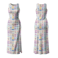 Aloha Summer Posters Grunge Textures Family Matching Tank Maxi Dress and Hawaiian Shirt LT01 Mom's Dress Multicolor - Polynesian Pride