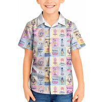 Aloha Summer Posters Grunge Textures Kid Hawaiian Shirt