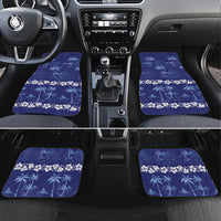 Blue Hawaii Palm Tree Hibiscus Car Mats Fantasy Summer Vibe