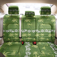 Olive Green Hawaii Palm Tree Hibiscus Back Car Seat Cover Fantasy Summer Vibe LT01 - Polynesian Pride