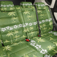 Olive Green Hawaii Palm Tree Hibiscus Back Car Seat Cover Fantasy Summer Vibe LT01 - Polynesian Pride