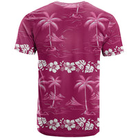 Pink Hawaii Palm Tree Hibiscus T Shirt Fantasy Summer Vibe LT01 - Polynesian Pride