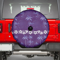 Purple Hawaii Palm Tree Hibiscus Spare Tire Cover Fantasy Summer Vibe LT01 - Polynesian Pride