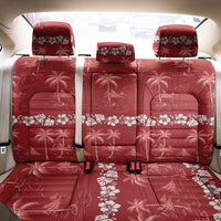 Red Hawaii Palm Tree Hibiscus Back Car Seat Cover Fantasy Summer Vibe LT01 - Polynesian Pride