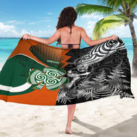 New Zealand and Ireland Rugby Sarong Silver Fern With Shamrock 2023 World Cup LT01 - Polynesian Pride