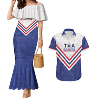Custom Toa Samoa Rugby Couples Matching Mermaid Dress and Hawaiian Shirt 1992-1993 Special Edition - Polynesian Pride