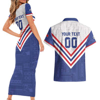 Custom Toa Samoa Rugby Couples Matching Short Sleeve Bodycon Dress and Hawaiian Shirt 1992-1993 Special Edition - Polynesian Pride