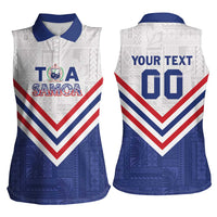Custom Toa Samoa Rugby Women Sleeveless Polo Shirt 1992-1993 Special Edition - Polynesian Pride