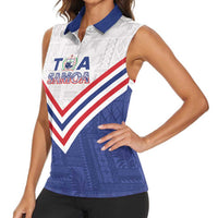 Custom Toa Samoa Rugby Women Sleeveless Polo Shirt 1992-1993 Special Edition - Polynesian Pride
