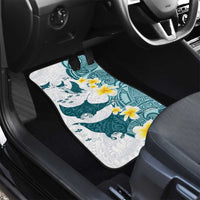 Maori Manta Ray Plumeria Teal Car Mats LT01 - Polynesian Pride