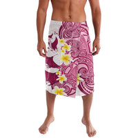 Maori Manta Ray Plumeria Royal Pink Lavalava LT01 Pink - Polynesian Pride