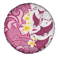 Maori Manta Ray Plumeria Royal Pink Spare Tire Cover LT01 - Polynesian Pride