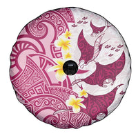 Maori Manta Ray Plumeria Royal Pink Spare Tire Cover LT01 - Polynesian Pride