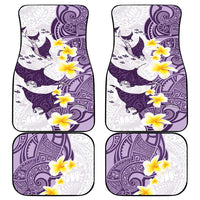 Maori Manta Ray Plumeria Deep Purple Car Mats LT01 - Polynesian Pride