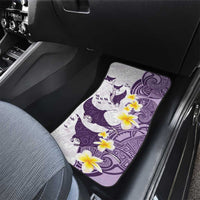 Maori Manta Ray Plumeria Deep Purple Car Mats LT01 - Polynesian Pride
