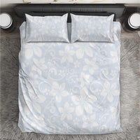 Plumeria Floral White Sunday Bedding Set LT01 White - Polynesian Pride