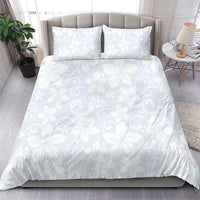 Plumeria Floral White Sunday Bedding Set LT01 - Polynesian Pride
