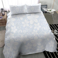 Plumeria Floral White Sunday Bedding Set LT01 - Polynesian Pride