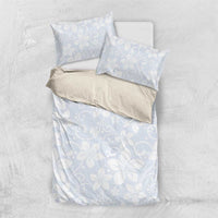 Plumeria Floral White Sunday Bedding Set LT01 US Twin 172cm x 218cm White - Polynesian Pride
