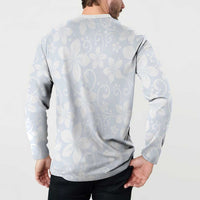Plumeria Floral White Sunday Button Sweatshirt LT01 - Polynesian Pride