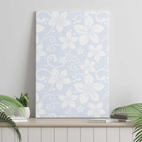 Plumeria Floral White Sunday Canvas Wall Art LT01 - Polynesian Pride