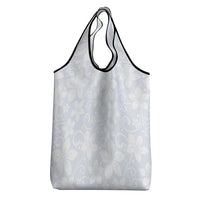 Plumeria Floral White Sunday Grocery Bag LT01 - Polynesian Pride