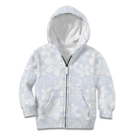 Plumeria Floral White Sunday Kid Hoodie