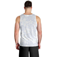 Plumeria Floral White Sunday Men Tank Top LT01 - Polynesian Pride