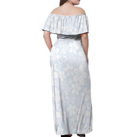 Plumeria Floral White Sunday Off Shoulder Maxi Dress LT01 - Polynesian Pride