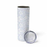 Plumeria Floral White Sunday Skinny Tumbler LT01 - Polynesian Pride