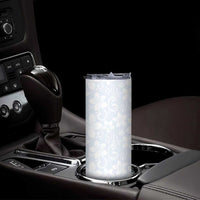 Plumeria Floral White Sunday Skinny Tumbler LT01 - Polynesian Pride