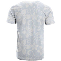 Plumeria Floral White Sunday T Shirt LT01 - Polynesian Pride
