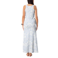 Plumeria Floral White Sunday Tank Maxi Dress LT01 - Polynesian Pride