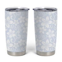 Plumeria Floral White Sunday Tumbler Cup LT01 White - Polynesian Pride