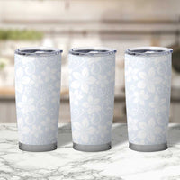 Plumeria Floral White Sunday Tumbler Cup LT01 - Polynesian Pride