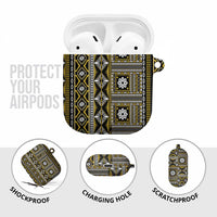Fiji Masi Tapa Pattern Yellow AirPods Case - Polynesian Pride