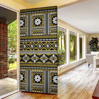 Fiji Masi Tapa Pattern Yellow Door Cover - Polynesian Pride