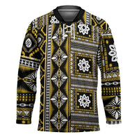 Fiji Masi Tapa Pattern Yellow Hockey Jersey LT01 Unisex Yellow - Polynesian Pride