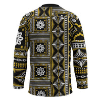 Fiji Masi Tapa Pattern Yellow Hockey Jersey LT01 - Polynesian Pride