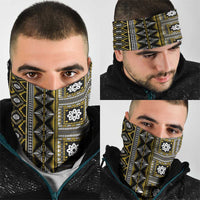Fiji Masi Tapa Pattern Yellow Neck Gaiter - Polynesian Pride