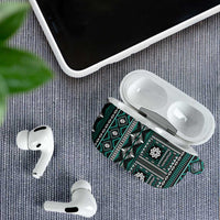 Fiji Masi Tapa Pattern Teal AirPods Case - Polynesian Pride