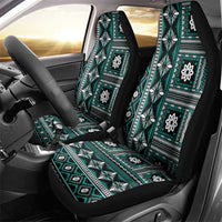 Fiji Masi Tapa Pattern Teal Car Seat Cover - Polynesian Pride