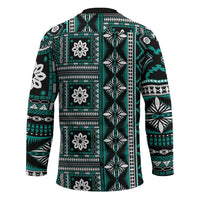 Fiji Masi Tapa Pattern Teal Hockey Jersey LT01 - Polynesian Pride